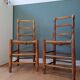 Pair of straw chairs