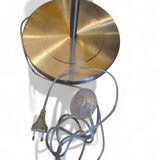 1990s design floor lamp – Brushed metal & crystals