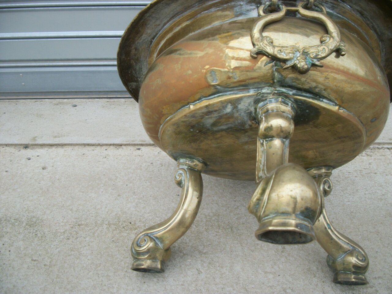 Copper and brass brazier