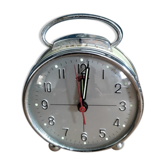 Alarm clock Old White patinated dp vintage decoration