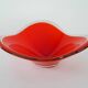 Red platter, Murano glass, Italian design, 1960s, made in Italy