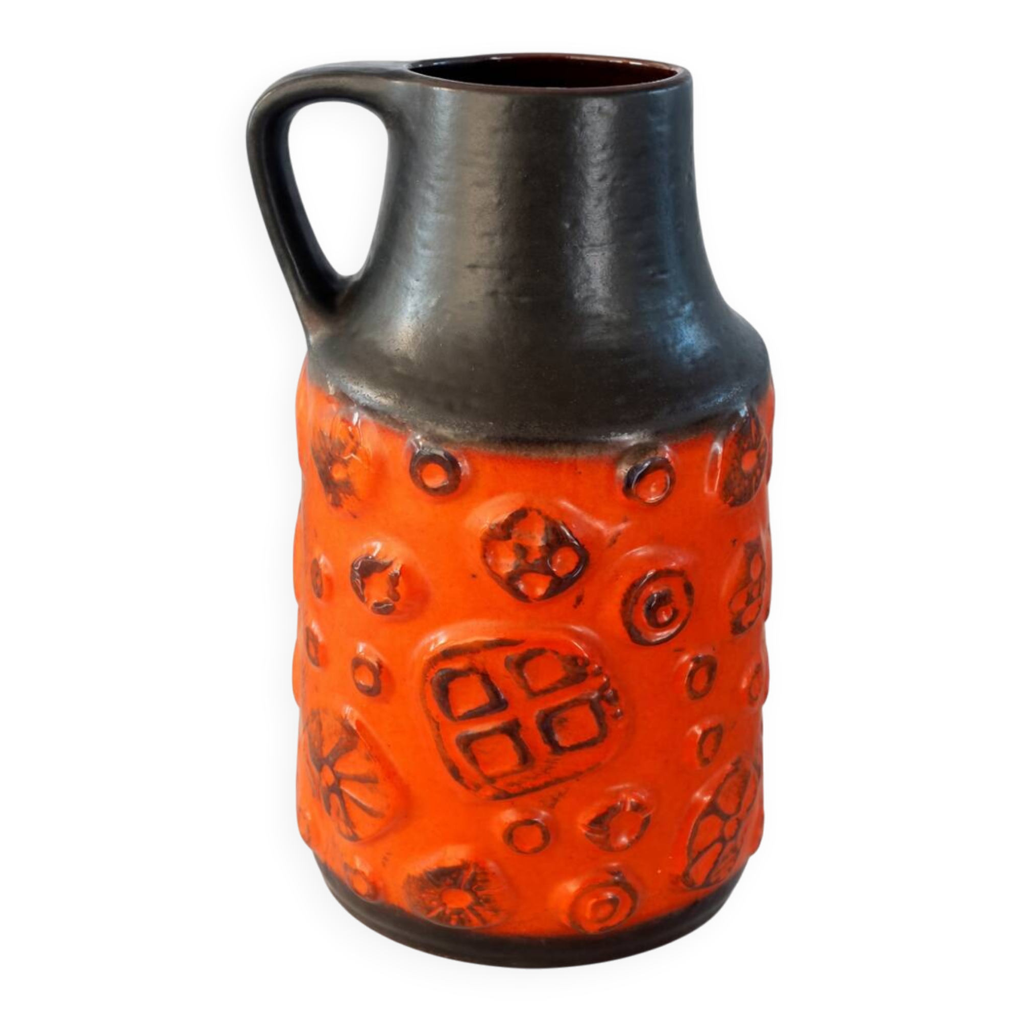 Large Fat Lava Floor Vase 45 cm by Carstens Tönnieshof – Mid Century