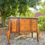 Commode en marqueterie d’époque transition fin du xviii eme siècle