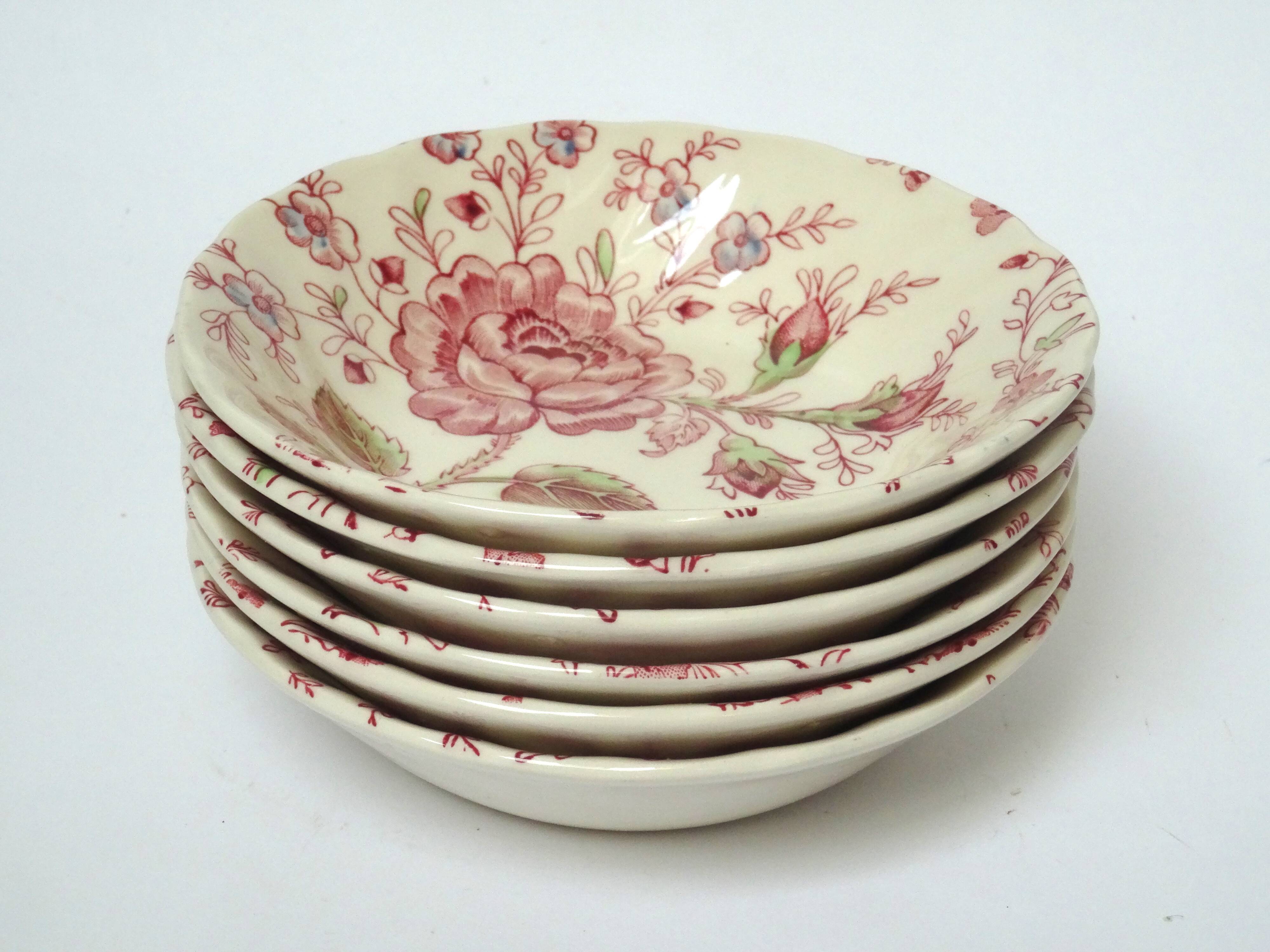 6 coupelles creuses Rose Chintz Johnson Brothers