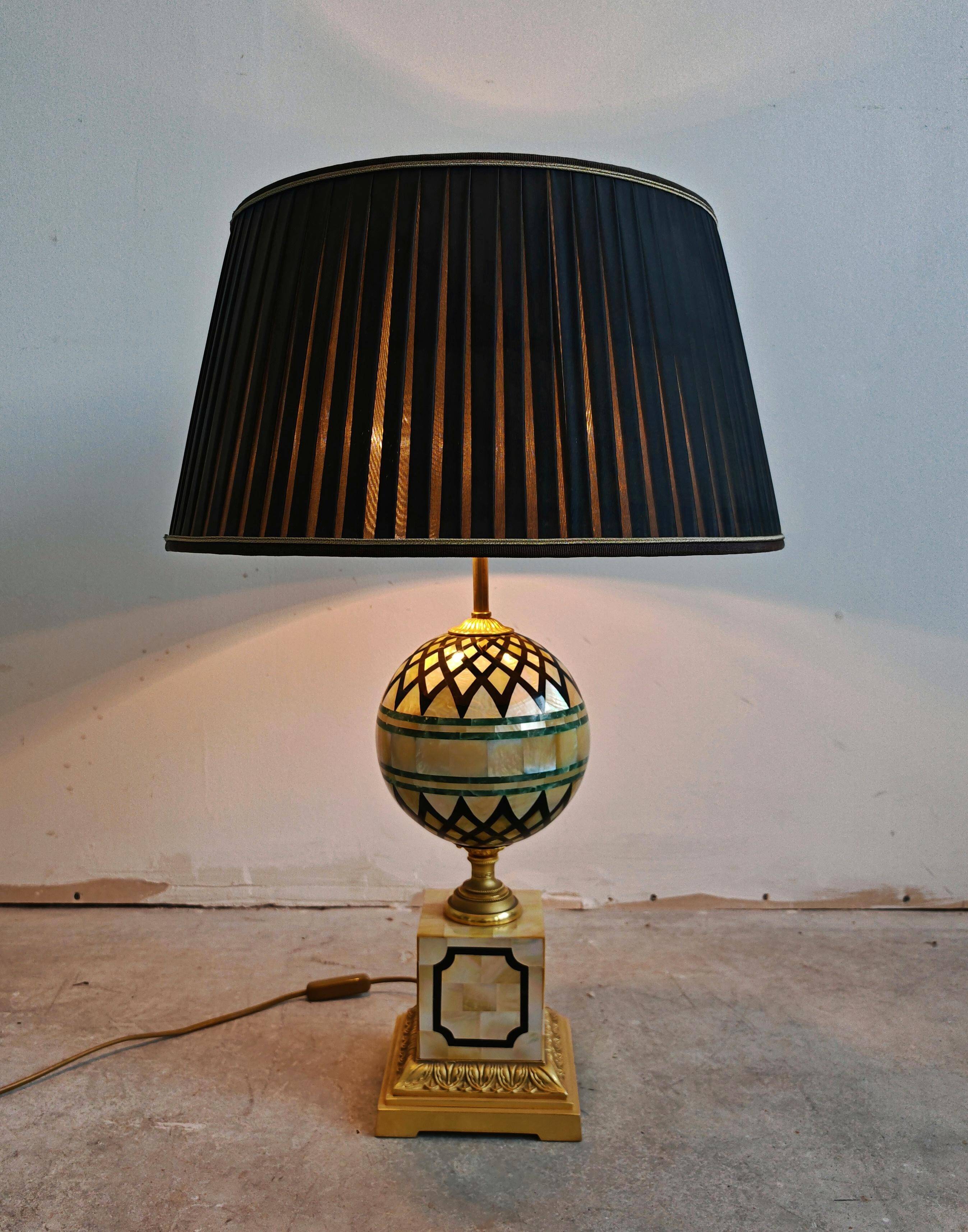 Pair of Hollywood Regency table lamps by Laudarte from the 2000s.