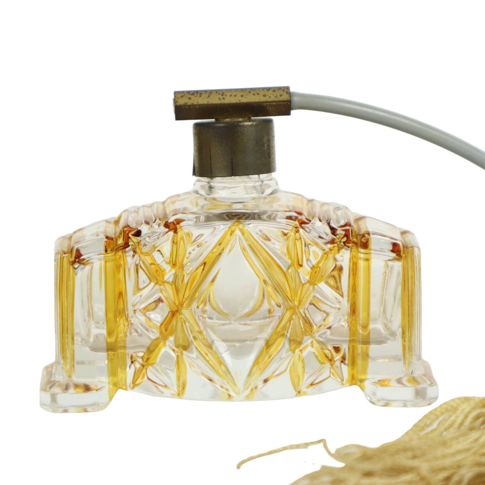 Ensemble de toilette parfum ambre cristal de plomb Buder Allemagne