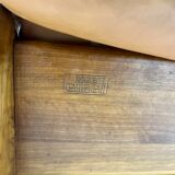 Pair of leather armchairs by Sapporo for Mobil Girgi, italy 1970s