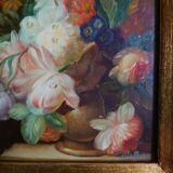 Oil on wood signed gilded frame XX centuries