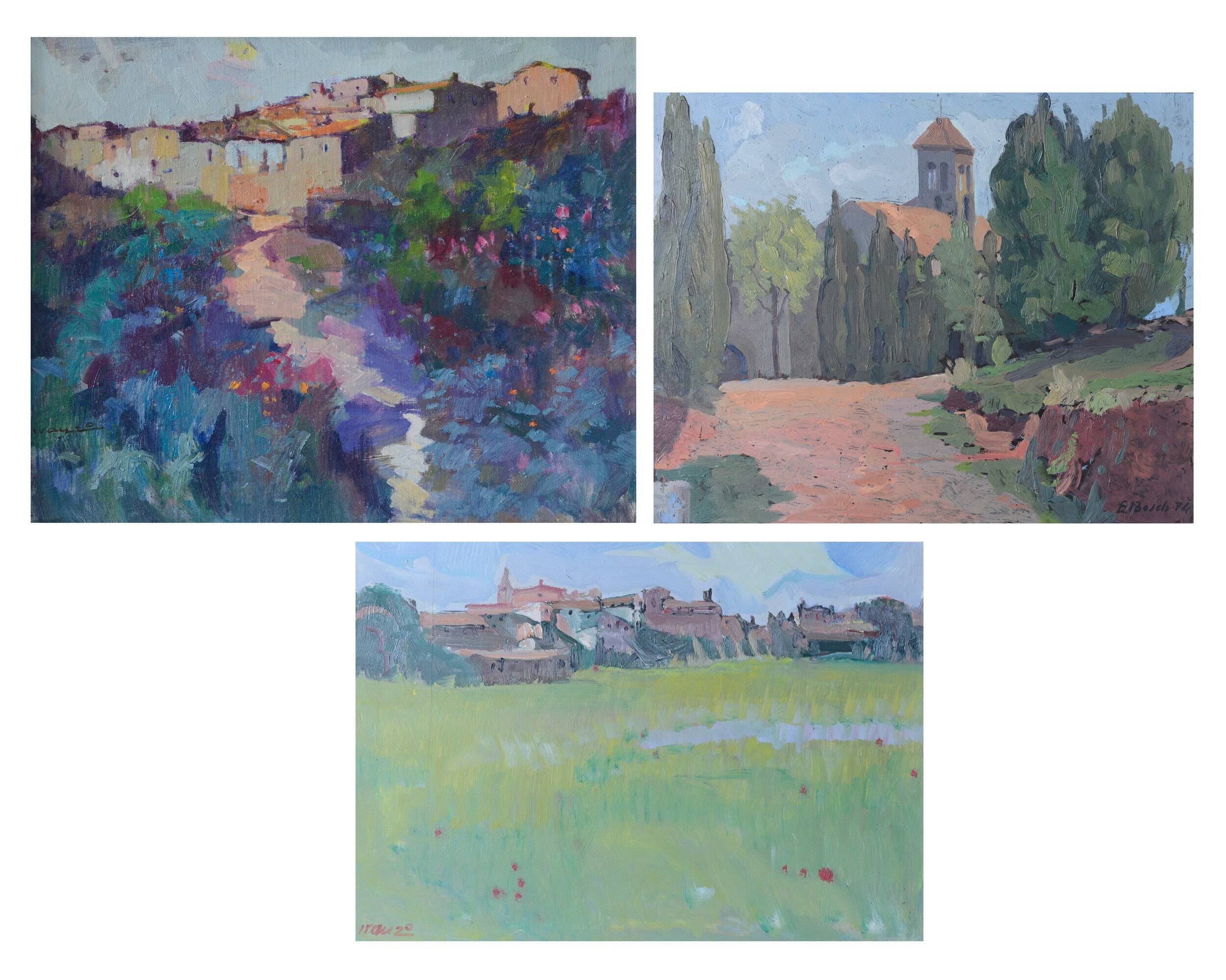 Three Framed Colourist Oils - Various Artists