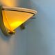 Pair of vintage wall lights, brass and opaline glass, Italy 1970