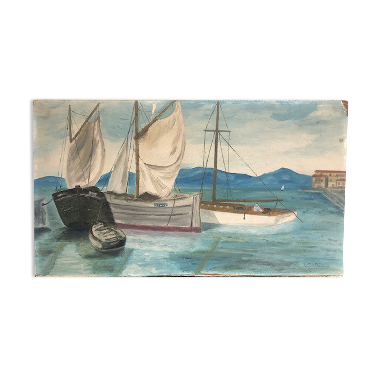 Marine paint on wood