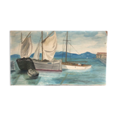 Marine paint on wood