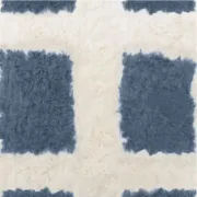 Geometric Wool Rug Shadow Blue Grey — Modern Patterned Berber Rug