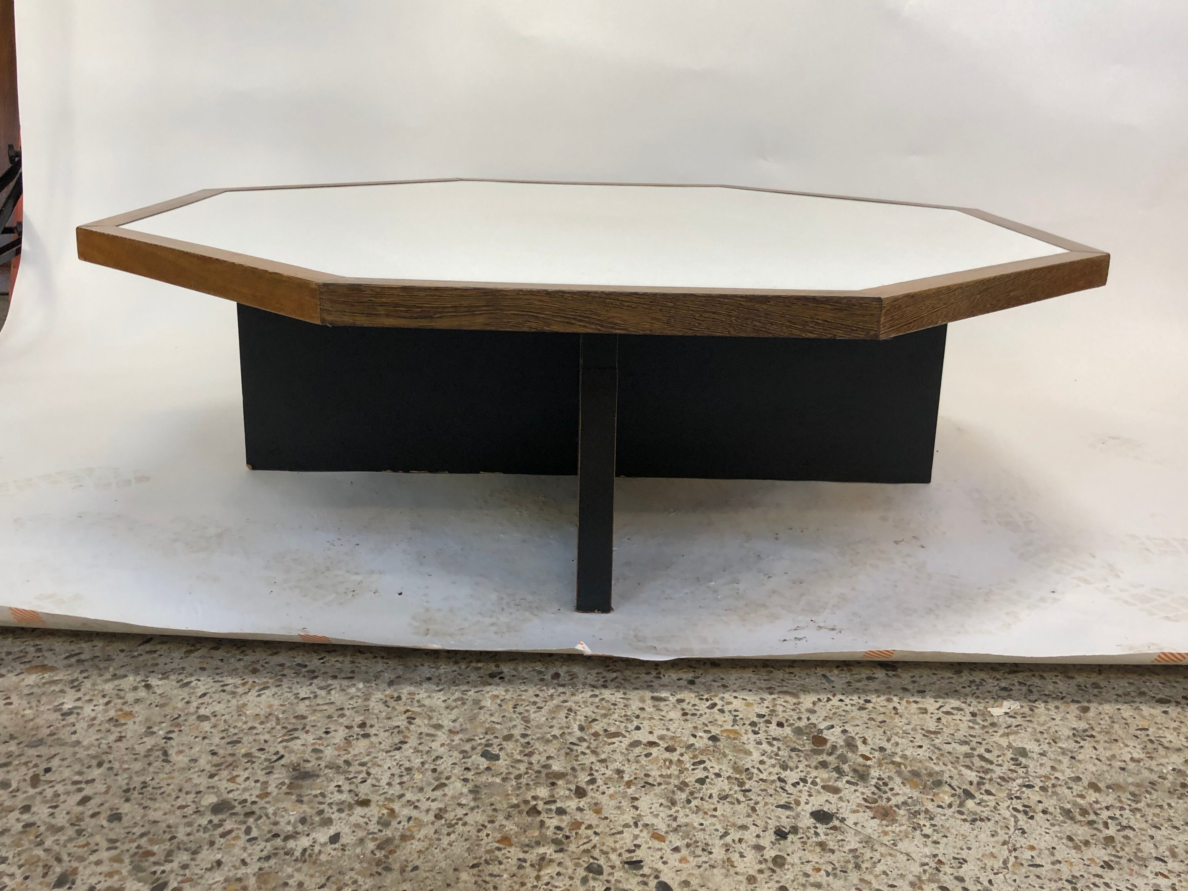 Vintage coffee table wenge hexagon 1960