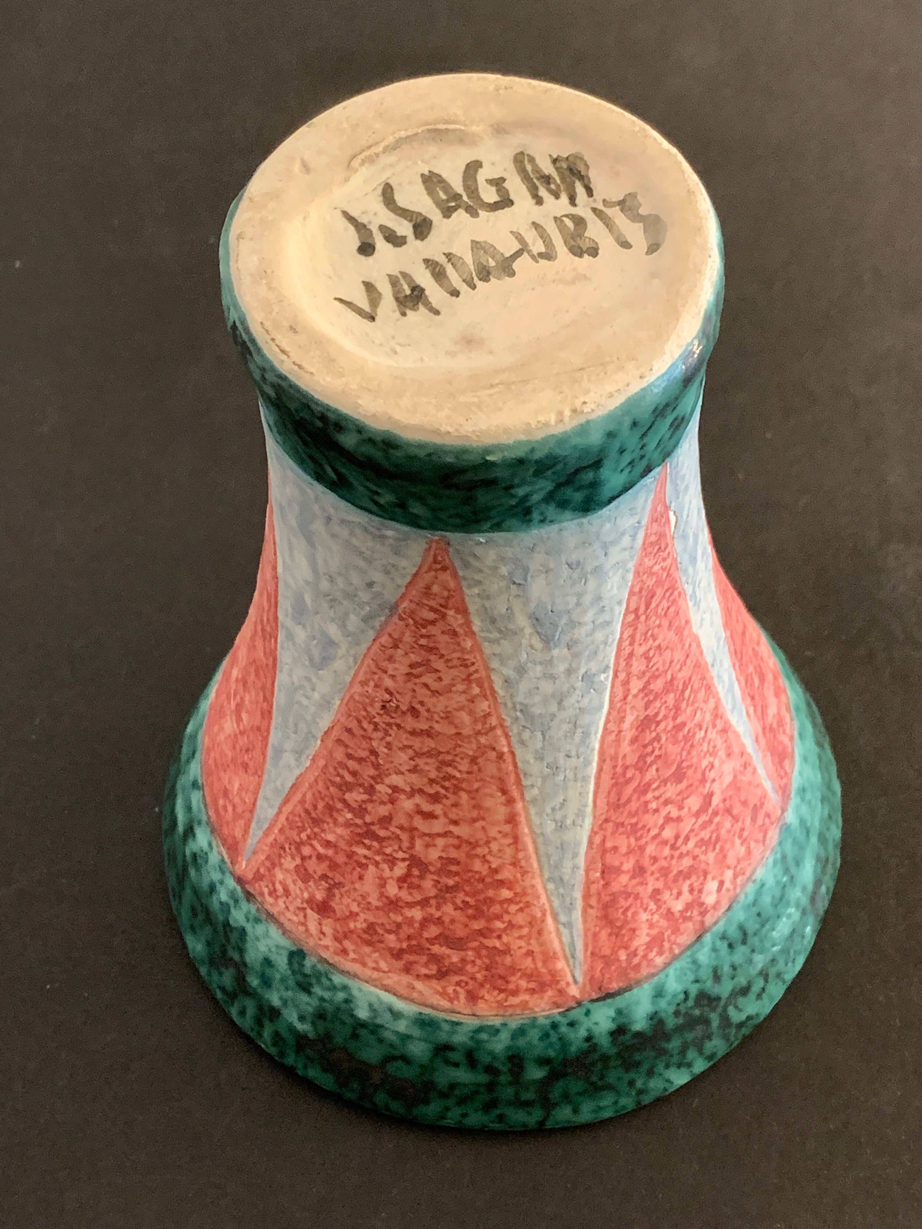 Ceramic cornet vase by Jacques Sagan, Vallauris, 1960