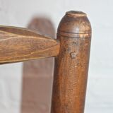 Ancien chaise paillée en bois chevillé