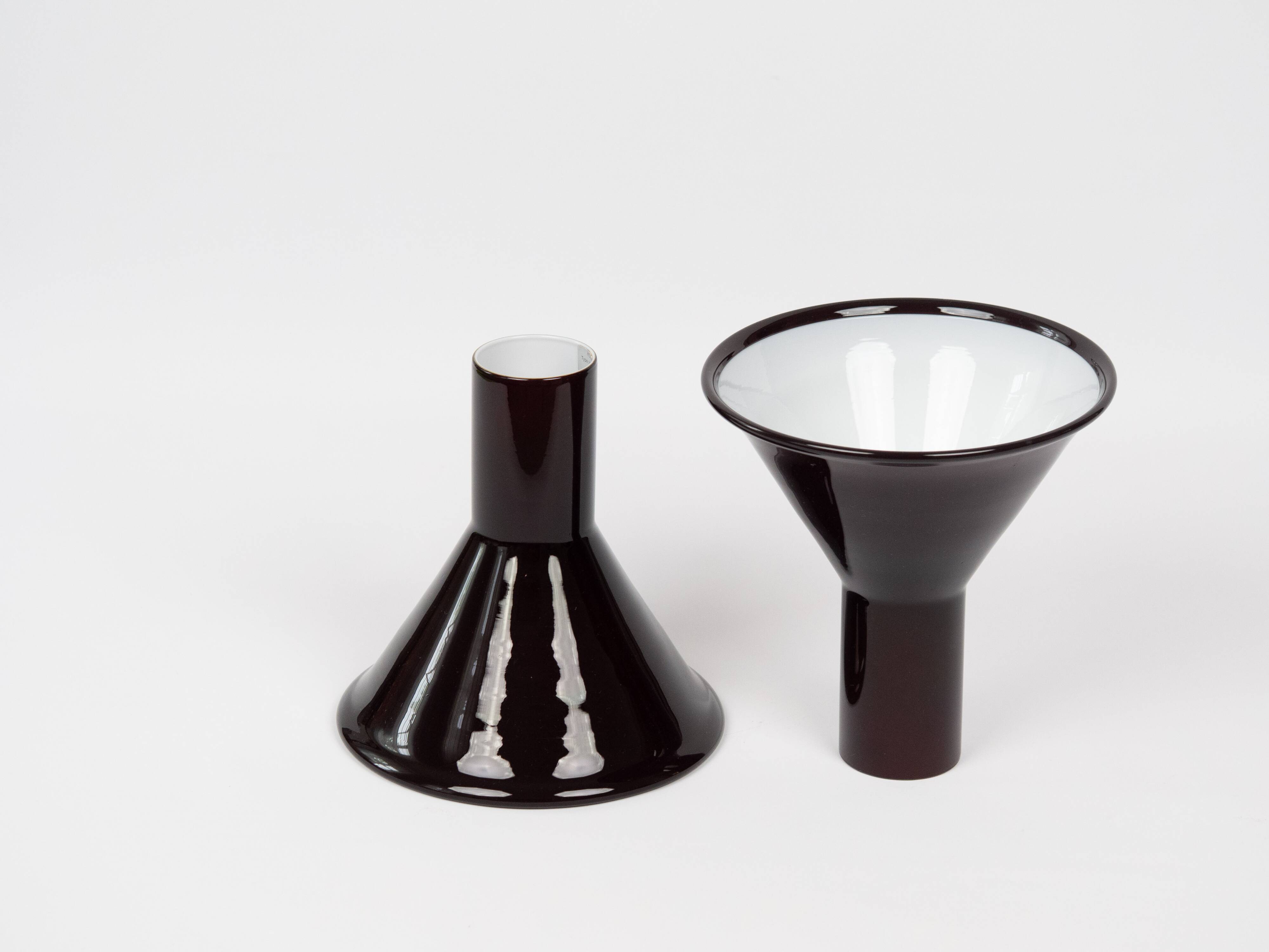 Pair of 2 Danish vintage lamps PT by Michael Bang for Holmegaard, 1970s