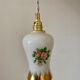 Baladeuse tulipe vintage en opaline blanche dessins de roses