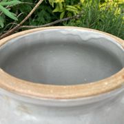 Light grey ceramic jar