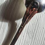 12 small silver metal spoons Christofle mesh model