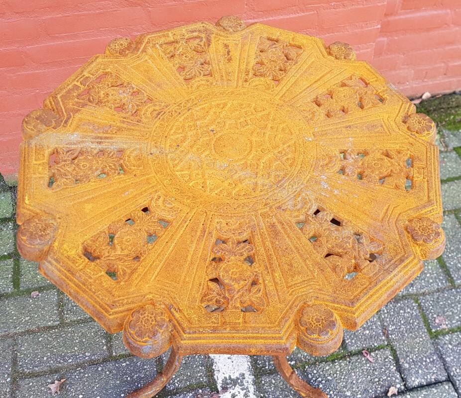 Art Nouveau Cast Iron Garden Table