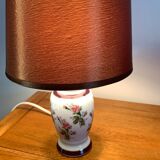 Table lamp in fine porcelain, decorated with "roses"
