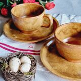 Set of 2 Faïence de Quimper chocolate cups