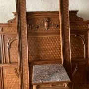 lit geometric marquetry