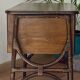 Rattan desk with three drawers