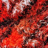 Swedish handmade wool - rya rug. estimated 1960s.