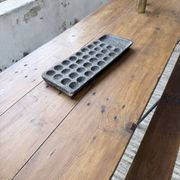 XXL trestle farm table 4m and its benches