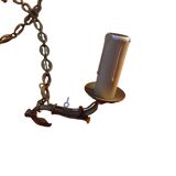 Lustre 3 branches empire en bronze