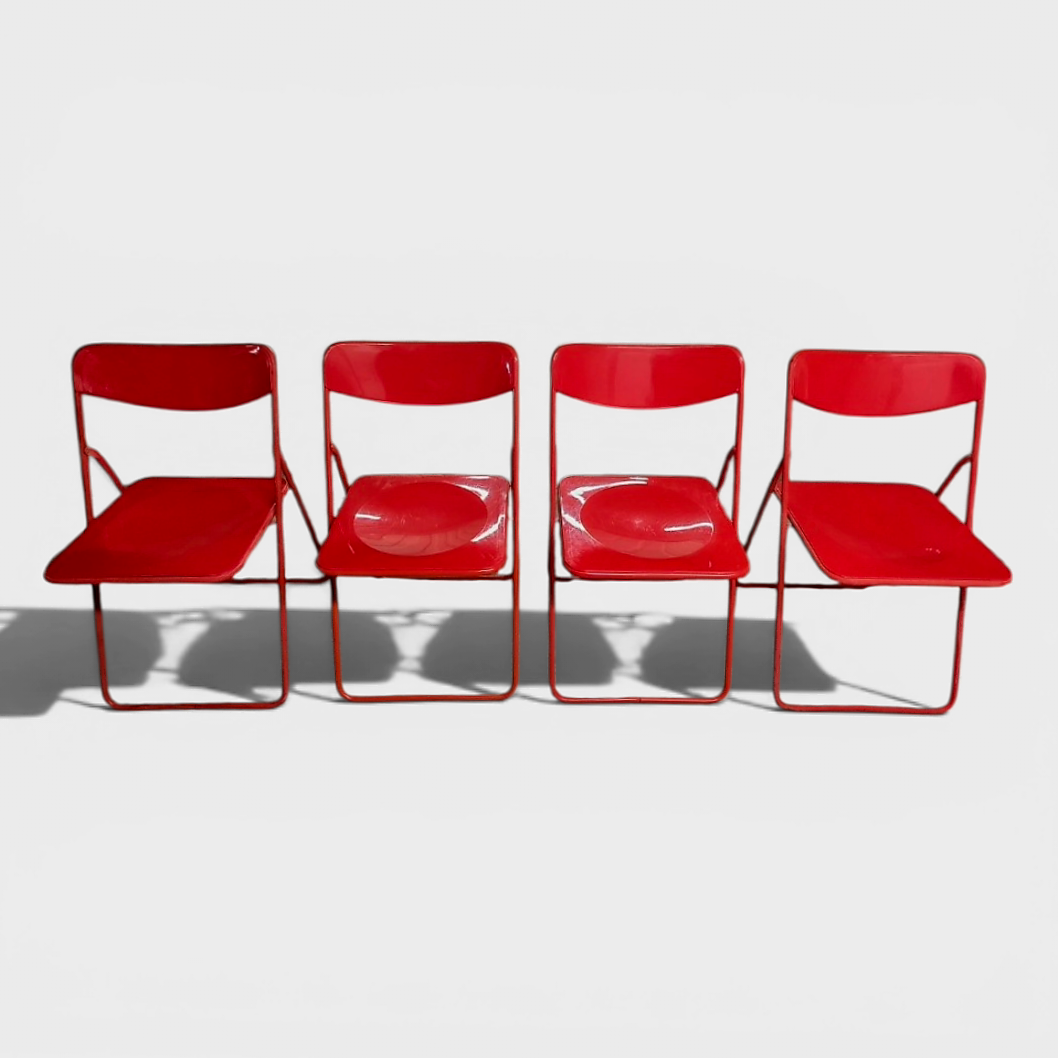 Lot de 4 chaises pliantes IKEA vintage – Circa 1970