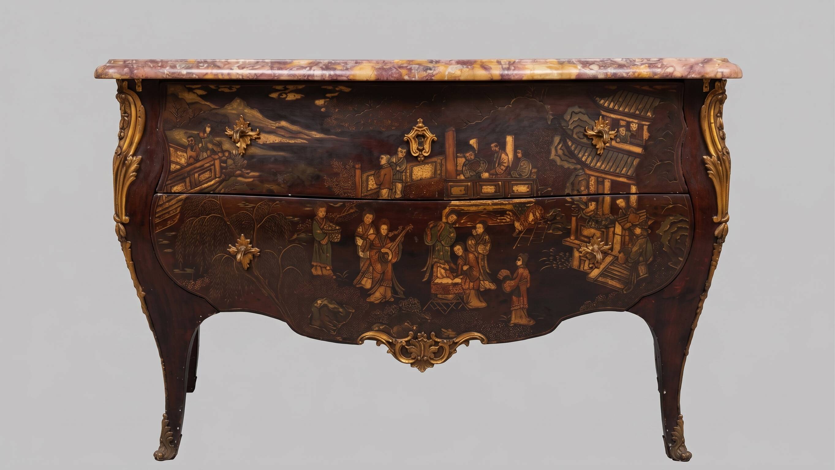 Louis XV Style Japanese Decor Jumping Commode