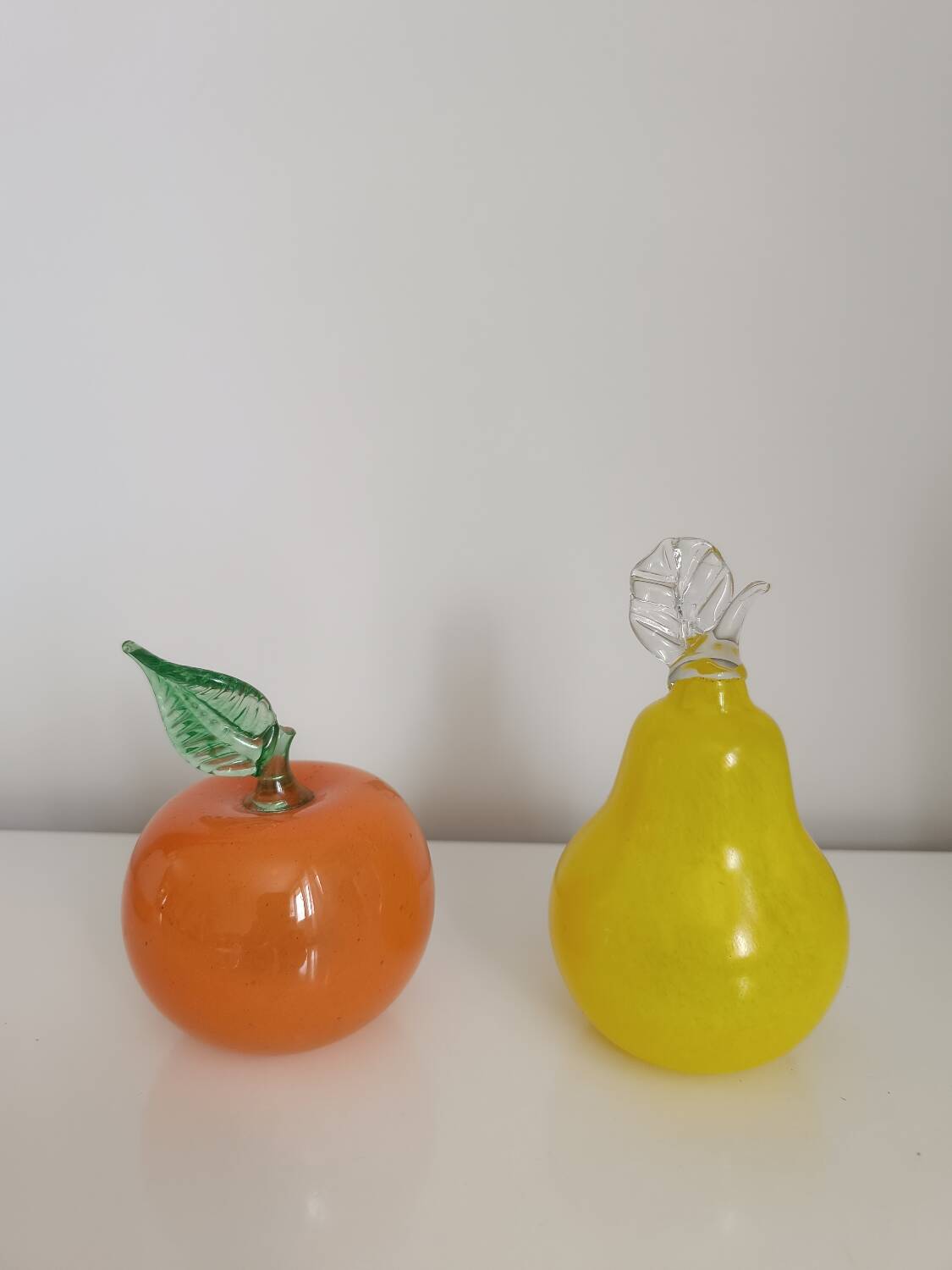 2 Murano glass fruits