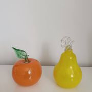2 Murano glass fruits