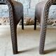 Pair of large riveted metal industrial tables