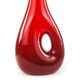 Mid-century modern vase, red glass, Poland, 1970s