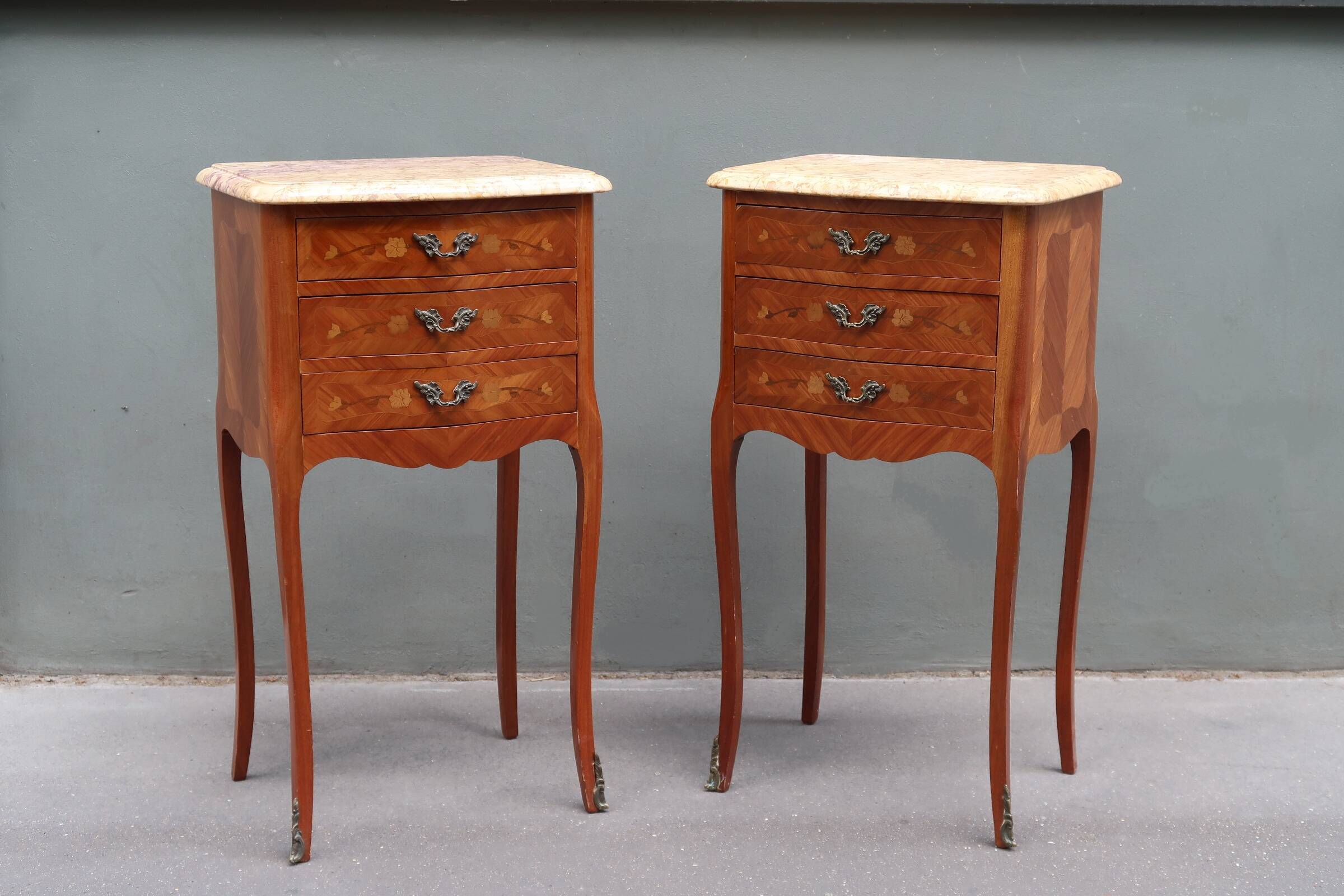 Pair of Louis XV style bedside tables