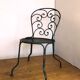 Chaise de jardin en fer forgé 1900