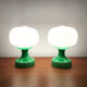 Czech Set of 2 Mid-Century Modern glass table lamps by Ivan Jakeš