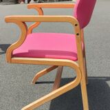 Series of vintage thermo folded armchairs