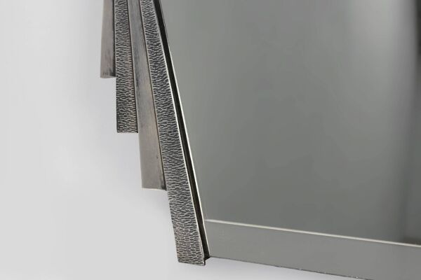 Miroir mural Art Déco avec étiquette Emiel Matthijssens, Belgique vers 1920