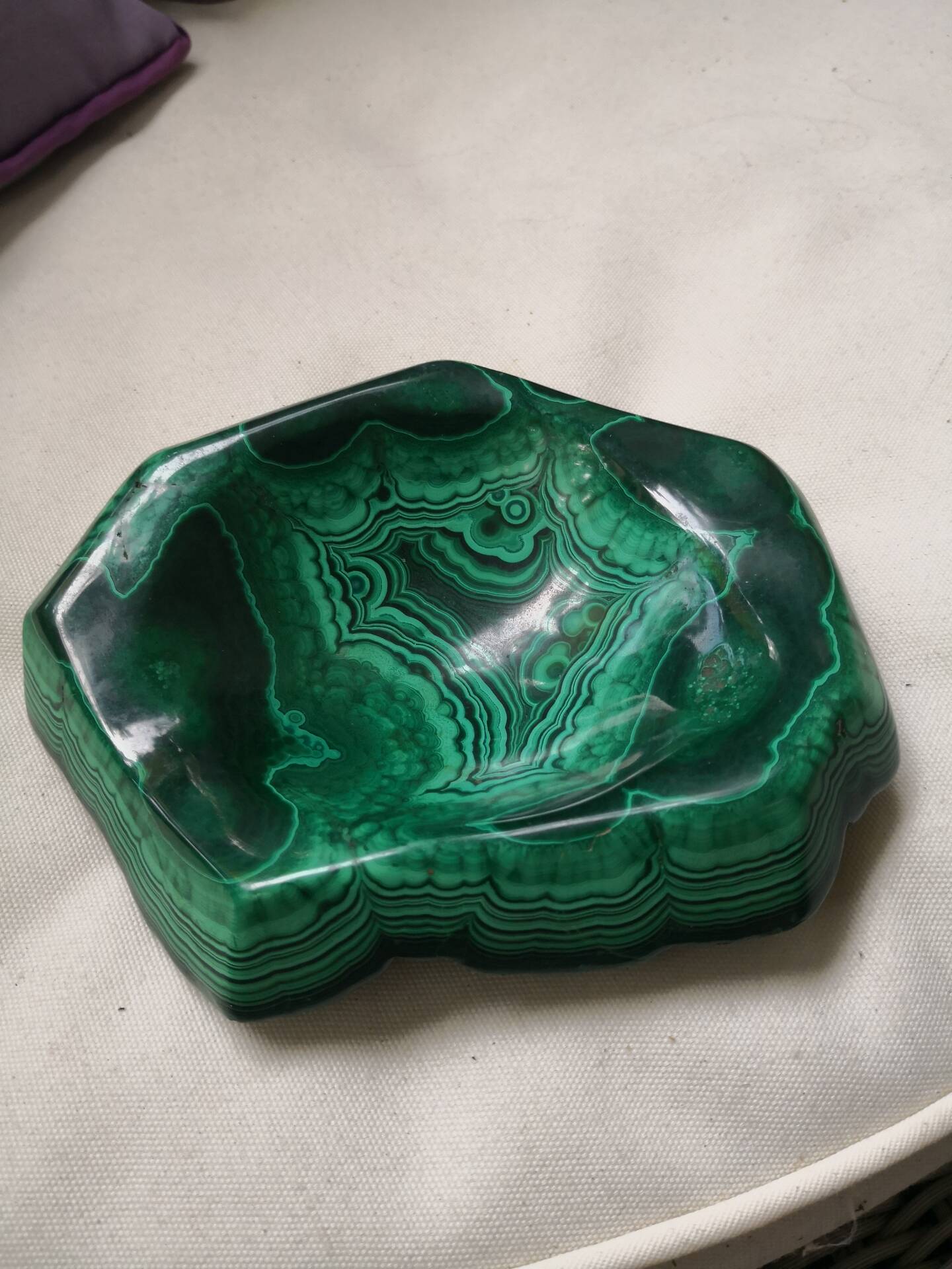 Malachite tray