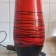 Red/orange Murano glass table lamp in 70s style (1980)