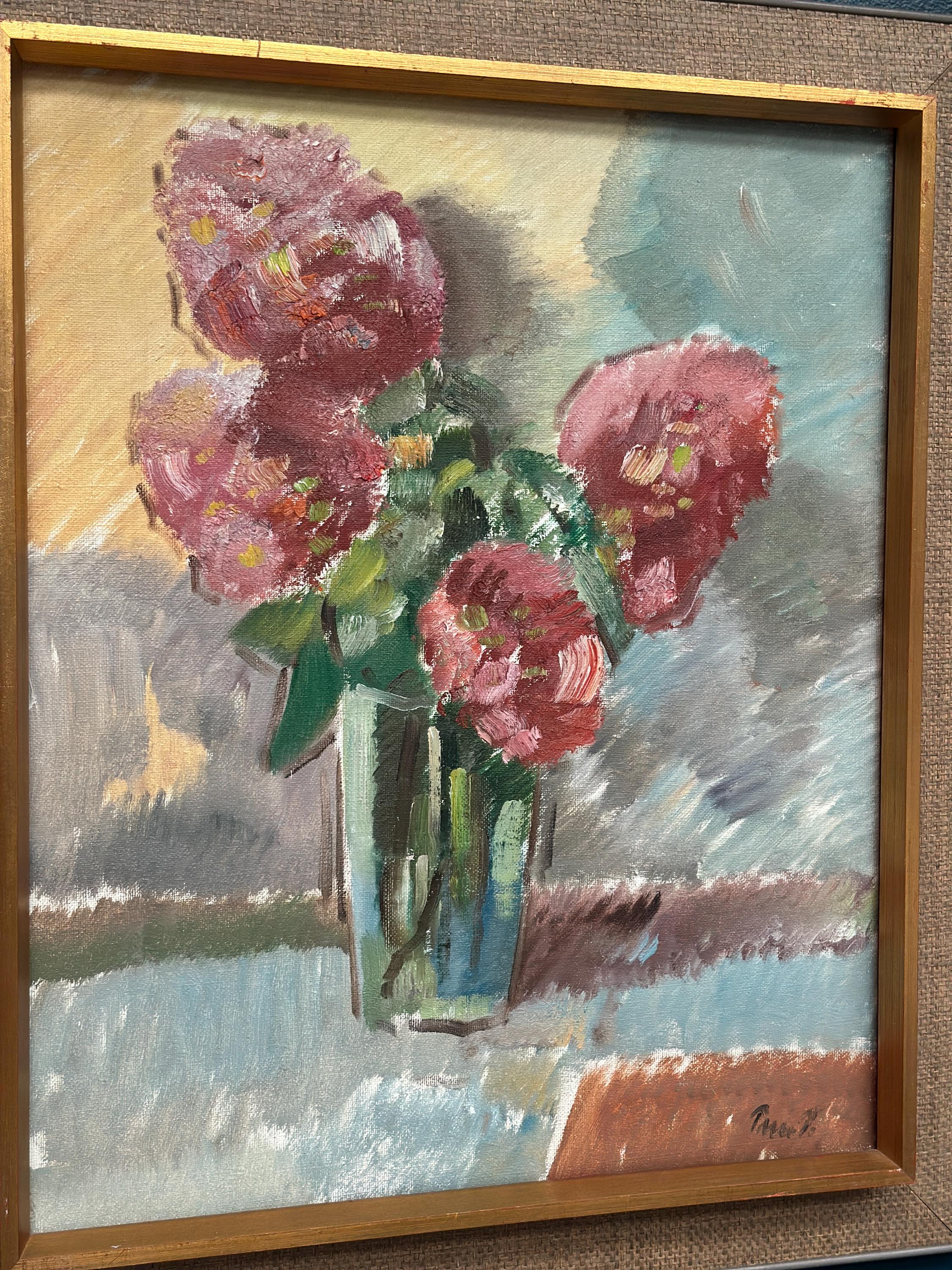 Original Swedish Oil On Canvas – “Bloomer” By Ture Peterson