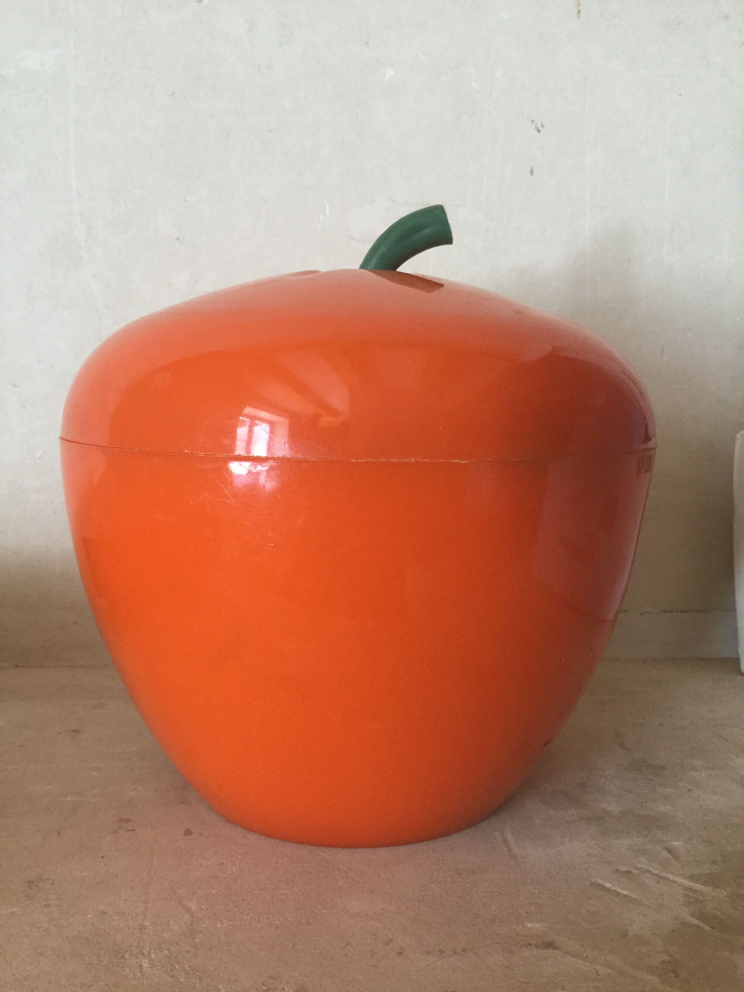 Orange ice bucket 60s