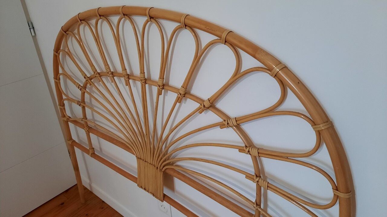 Rattan headboard
