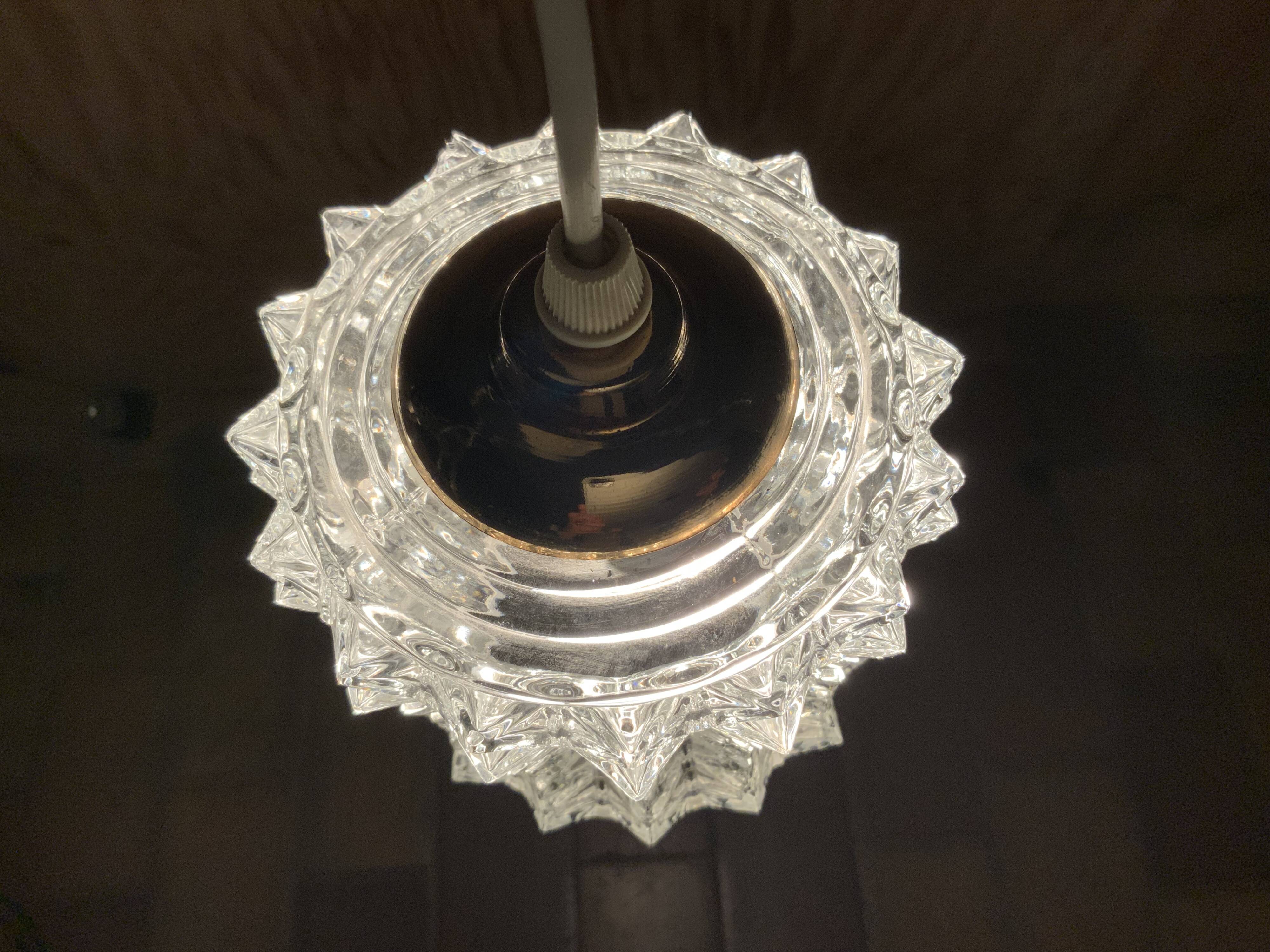 Vintage glass pendant lamp