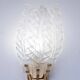 Set of 2 Florence, elegant Murano wall light transparent leaves, 1970